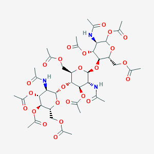 molecular formula C₄₀H₅₇N₃O₂₄ B1140753 Chitotriose Undecaacetate CAS No. 53942-45-3