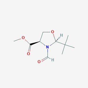 molecular formula C₁₀H₁₇NO₄ B1140755 (2S,4R)-2-(叔丁基)-3-甲酰-4-恶唑烷酮甲酸甲酯 CAS No. 131233-89-1