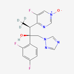 molecular formula C16H14F3N5O2 B1140758 Voriconazole-d3 N-Oxide 