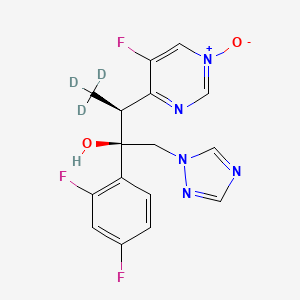 molecular formula C₁₆H₁₁D₃F₃N₅O₂ B1140758 Voriconazole-d3 N-Oxide CAS No. 1217851-84-7