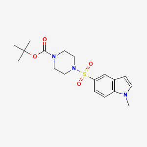 molecular formula C18H25N3O4S B11407589 tert-butyl 4-[(1-methyl-1H-indol-5-yl)sulfonyl]piperazine-1-carboxylate 