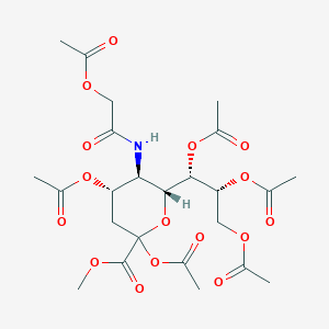 molecular formula C24H33NO16 B1140759 2,4,7,8,9-Pentaacetyl-D-N-acetylglycolylneuraminic Acid Methyl Ester 