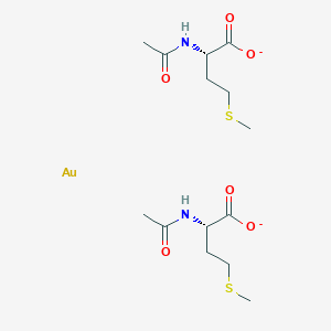 molecular formula C21H36AuN3O9S3 B1140765 Gold acetylmethionate CAS No. 105883-47-4
