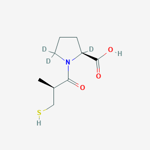 molecular formula C9H15NO3S B1140767 Captopril-d3 CAS No. 1356383-38-4