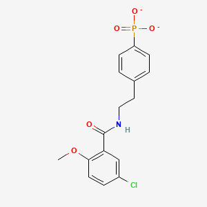 p-[2-[(5-Chloro-2-methoxybenzoyl)amino]ethyl]benzenephosphonate