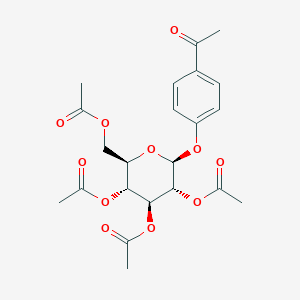molecular formula C₂₂H₂₆O₁₁ B1140771 4-Acetylphenyl 2,3,4,6-Tetra-O-acetyl-beta-D-glucopyranoside CAS No. 25876-45-3