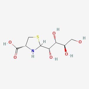 molecular formula C8H15NO6S B1140775 2-(D-Arabino-tetrahydroxybutyl)-4(R)-1,3-thiazolidine-4-carboxylic acid CAS No. 110270-13-8