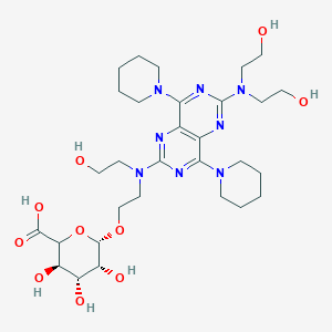 molecular formula C₃₀H₄₈N₈O₁₀ B1140776 Dipyridamole Mono-O-beta-D-glucuronide CAS No. 63912-02-7