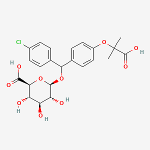 molecular formula C₂₃H₂₅ClO₁₀ B1140778 Fenirofibrate O-beta-D-Glucuronide CAS No. 168844-26-6