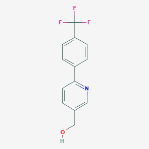 B114078 Methyl 4-(5-Amino-4-cyano-2-furyl)benzoate CAS No. 1261268-86-3