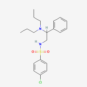 molecular formula C20H27ClN2O2S B11407835 4-chloro-N-[2-(dipropylamino)-2-phenylethyl]benzene-1-sulfonamide 