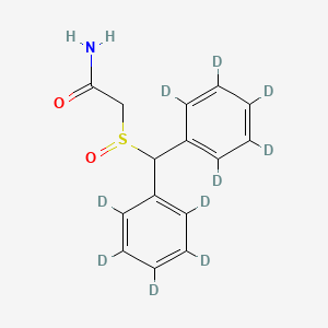 molecular formula C₁₅H₅D₁₀NO₂S B1140786 2-[Bis(2,3,4,5,6-pentadeuteriophenyl)methylsulfinyl]acetamide CAS No. 1219804-30-4
