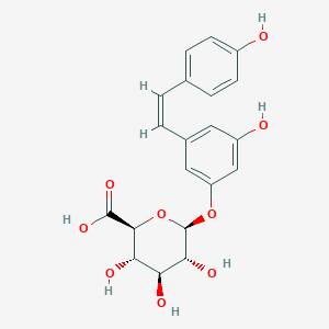 molecular formula C₂₀H₂₀O₉ B1140787 cis-Resveratrol 3-O-glucuronide CAS No. 387372-23-8