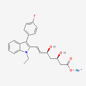 molecular formula C₂₃H₂₃FNNaO₄ B1140792 Fluvastatin N-ethyl sodium CAS No. 93936-64-2