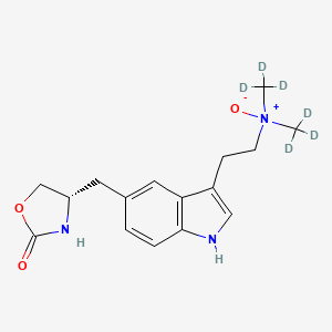 molecular formula C₁₆H₁₅D₆N₃O₃ B1140793 Zolmitriptan-d6 N-Oxide CAS No. 1217618-32-0
