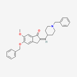 B1140795 (2Z)-5-(Benzyloxy)-2-[(1-benzyl-4-piperidinyl)methylene]-6-methoxy-1-indanone CAS No. 120013-75-4
