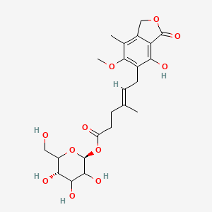 molecular formula C₂₃H₃₀O₁₁ B1140800 [(2S,5S)-3,4,5-三羟基-6-(羟甲基)氧杂-2-基] (E)-6-(4-羟基-6-甲氧基-7-甲基-3-氧代-1H-2-苯并呋喃-5-基)-4-甲基己-4-烯酸酯 CAS No. 344562-78-3
