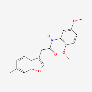 molecular formula C19H19NO4 B11408009 N-(2,5-dimethoxyphenyl)-2-(6-methyl-1-benzofuran-3-yl)acetamide 