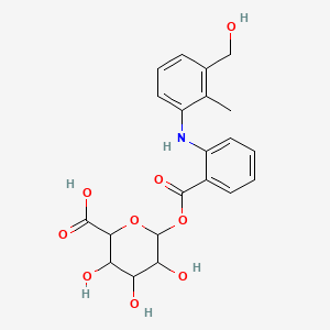 molecular formula C₂₁H₂₃NO₉ B1140801 3-Hydroxymethyl Mefenamic Acid Acyl-|A-D-glucuronide CAS No. 152832-29-6