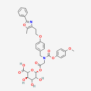 molecular formula C₃₅H₃₆N₂O₁₃ B1140804 Muraglitazar Acyl-beta-D-glucuronide CAS No. 875430-26-5