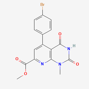 molecular formula C16H12BrN3O4 B11408060 Methyl 5-(4-bromophenyl)-1-methyl-2,4-dioxo-1,2,3,4-tetrahydropyrido[2,3-d]pyrimidine-7-carboxylate CAS No. 891038-33-8