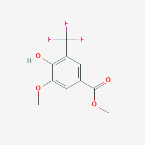 molecular formula C₁₀H₉F₃O₄ B1140808 Methyl 4-hydroxy-3-methoxy-5-(trifluoromethyl)benzoate CAS No. 883241-39-2
