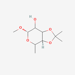 molecular formula C₁₀H₁₈O₅ B1140809 Methyl 6-Deoxy-3,4-O-isopropylidene-alpha-D-galactopyranoside CAS No. 71772-35-5