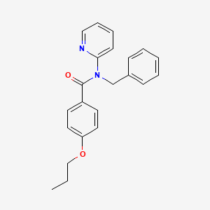 molecular formula C22H22N2O2 B11408171 N-benzyl-4-propoxy-N-(pyridin-2-yl)benzamide 