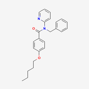 molecular formula C24H26N2O2 B11408210 N-benzyl-4-(pentyloxy)-N-(pyridin-2-yl)benzamide 