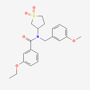 molecular formula C21H25NO5S B11408211 N-(1,1-dioxidotetrahydrothiophen-3-yl)-3-ethoxy-N-(3-methoxybenzyl)benzamide 