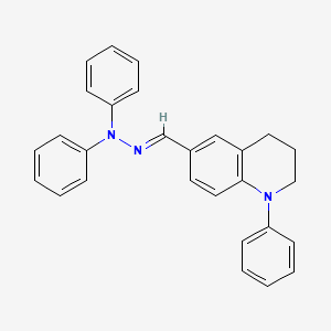 1,2,3,4-Tetrahydro-1-phenyl-6-quinolinecarbaldehydediphenylhydrazon