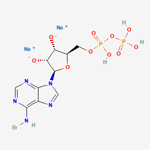 Sodium (2R,3R,4R,5R)-2-(6-(bromoamino)-9H-purin-9-yl)-5-(((hydroxy(phosphonooxy)phosphoryl)oxy)methyl)tetrahydrofuran-3,4-bis(olate)