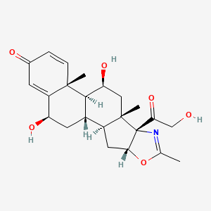 molecular formula C₂₃H₂₉NO₆ B1140826 6beta-Hydroxy-21-desacetyl Deflazacort CAS No. 72099-45-7