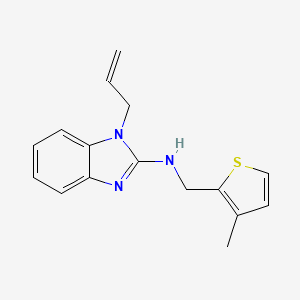 molecular formula C16H17N3S B11408400 N-[(3-methylthiophen-2-yl)methyl]-1-(prop-2-en-1-yl)-1H-benzimidazol-2-amine 