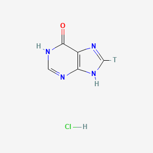 molecular formula C5H4ClN4OT B1140847 Hypoxanthine monohydrochloride, [8-3H] CAS No. 100694-13-1