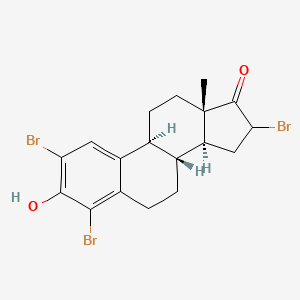 molecular formula C₁₈H₁₉Br₃O₂ B1140860 (8R,9S,13S,14S)-2,4,16-tribromo-3-hydroxy-13-methyl-7,8,9,11,12,14,15,16-octahydro-6H-cyclopenta[a]phenanthren-17-one CAS No. 79258-15-4