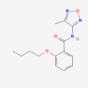 molecular formula C14H17N3O3 B11408620 2-butoxy-N-(4-methyl-1,2,5-oxadiazol-3-yl)benzamide 