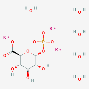 molecular formula C6H11O10P B1140869 tripotassium;(2S,3S,4S,5R,6R)-3,4,5-trihydroxy-6-phosphonatooxyoxane-2-carboxylate;pentahydrate CAS No. 103213-29-2
