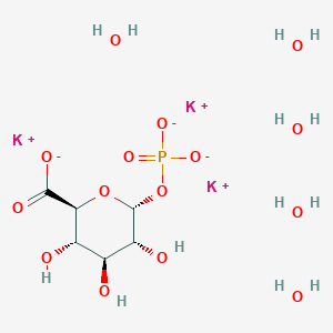 molecular formula C6H11O10P B1140869 a-D-Glucuronic acid 1-phosphate tripotassium salt pentahydrate CAS No. 103213-29-2