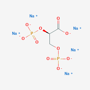 molecular formula C3H3Na5O10P2 B1140870 pentasodium;(2R)-2,3-diphosphonatooxypropanoate CAS No. 102783-53-9