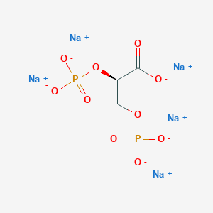 molecular formula C3H3Na5O10P2 B1140870 2,3-DIPHOSPHO-D-GLYCERIC ACID PENTASODIUM SALT CAS No. 102783-53-9