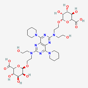 molecular formula C36H56N8O16 B1140877 DIPYRIDAMOLE DI-O-B-D-GLUCURONIDE CAS No. 107136-95-8