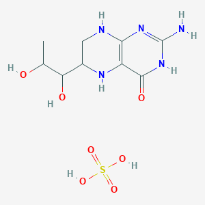 molecular formula C9H17N5O7S B1140885 (S)-2-Amino-6-((1R,2S)-1,2-dihydroxypropyl)-5,6,7,8-tetrahydropteridin-4(1H)-one monosulfate CAS No. 109784-74-9