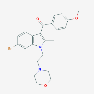 molecular formula C23H25BrN2O3 B114090 [6-Bromo-2-methyl-1-(2-morpholin-4-ylethyl)indol-3-yl]-(4-methoxyphenyl)methanone CAS No. 166599-63-9