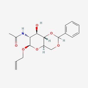 molecular formula C18H23NO6 B1140902 Allyl 2-acetamido-4,6-O-benzylidene-2-deoxy-b-D-glucopyranoside CAS No. 65947-37-7