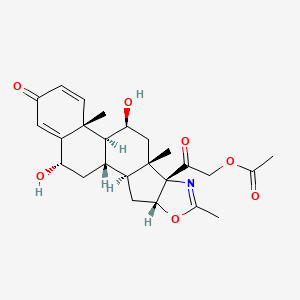 molecular formula C₂₅H₃₁NO₇ B1140936 6beta-Hydroxy Deflazacort CAS No. 1262053-48-4