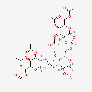 3,6-Di-O-(3,4,6-tri-O-acetyl-beta-D-mannopyranosylethylidyne)-1,2-O-ethylidene-beta-D-mannopyranose