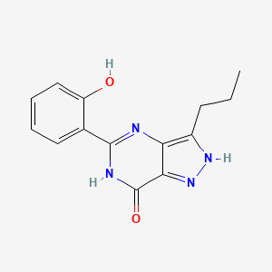 molecular formula C₁₄H₁₄N₄O₂ B1140972 5-(2-Hydroxyphenyl)-3-propyl-1,6-dihydro-7H-pyrazolo[4,3-D]pyrimidin-7-one CAS No. 1159977-45-3