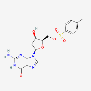 molecular formula C₁₇H₁₉N₅O₆S B1140973 5'-(4-Methylbenzenesulfonate) 2'-Deoxyguanosine CAS No. 109954-64-5