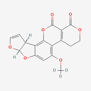 molecular formula C₁₇H₉D₃O₇ B1140975 (3S,7R)-11-(trideuteriomethoxy)-6,8,16,20-tetraoxapentacyclo[10.8.0.02,9.03,7.013,18]icosa-1,4,9,11,13(18)-pentaene-17,19-dione CAS No. 1217610-02-0